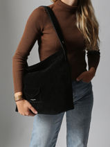 Schoudertas Sudine Kba Lancaster Zwart suedine kba 62-vue-porte